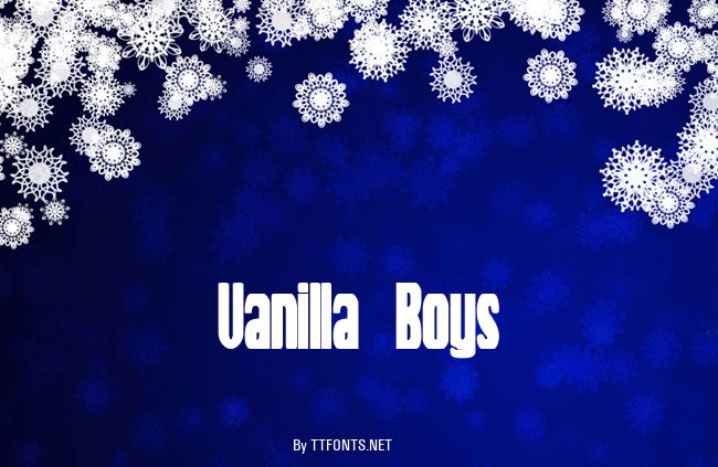 Vanilla Boys example